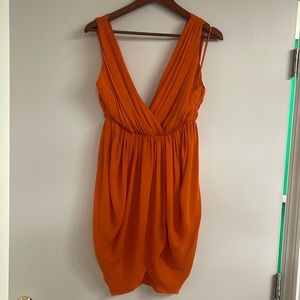 Orange designer Alice + Olivia dress size small